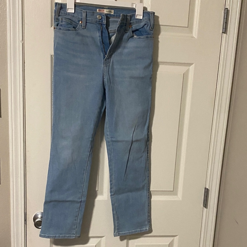 Signature by Levi Strauss Light Blue Straight Leg Jeans